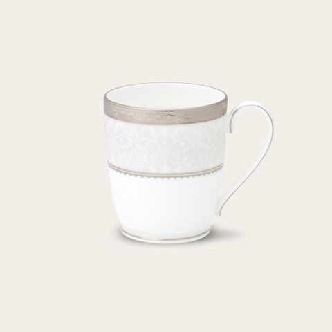  Cốc (ly) uống nước, cà phê dung tích 295ml sứ xương | Noritake Odessa Platinum 4875L - T97280 