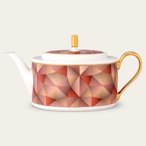 Ấm trà (bình trà) loại quai tròn dung tích 1.250ml sứ xương | Noritake Splendid Umber 4970L - 93663