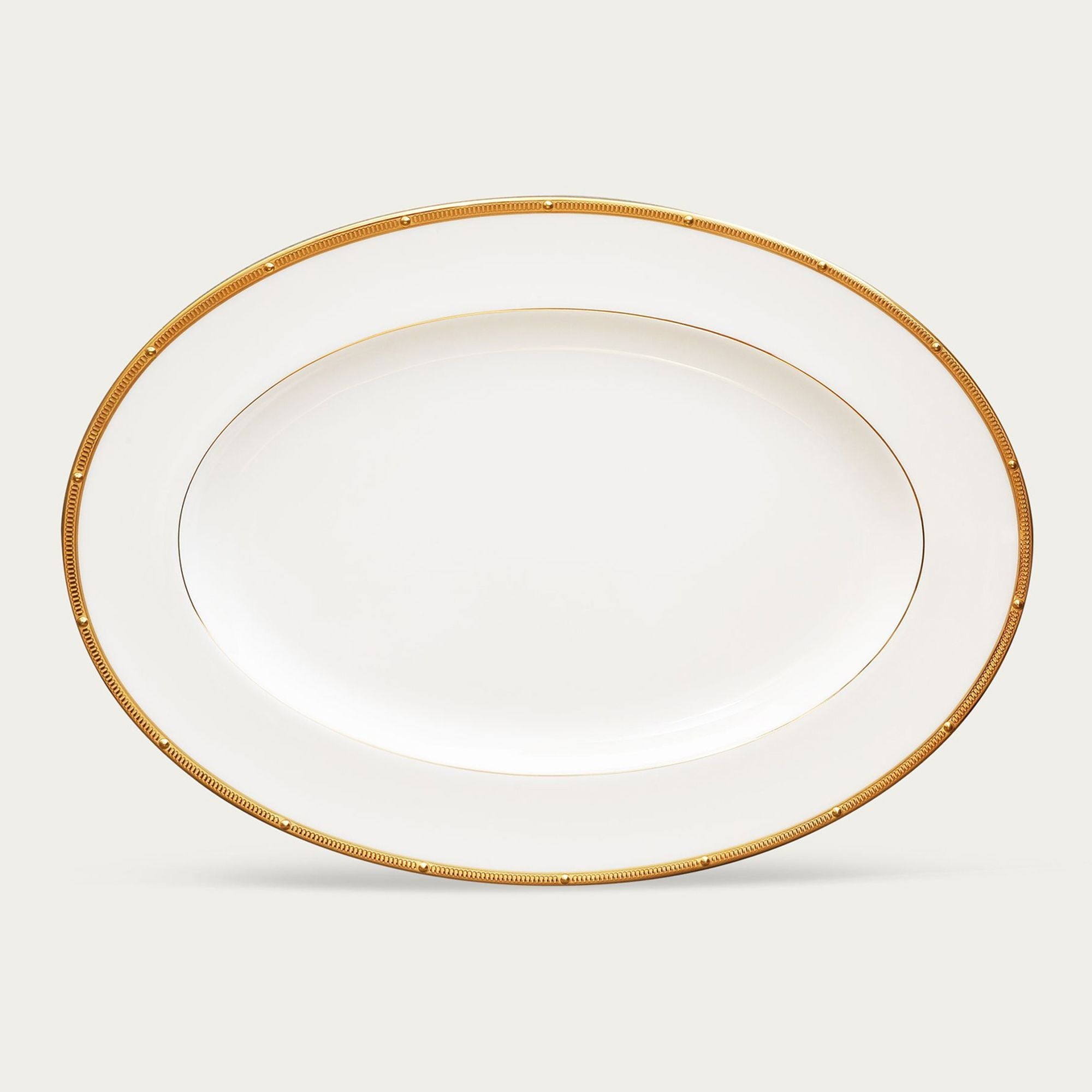 Đĩa Oval cỡ nhỏ (SM) dài 31,2cm sứ xương | Noritake Rochelle Gold 4796L - 97245