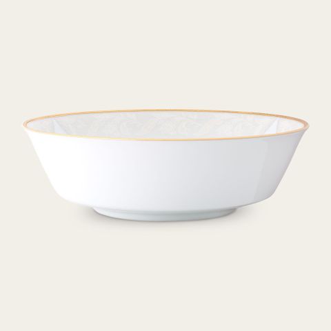  Bát canh (tô canh) tròn 22,7cm dung tích 1.600ml sứ trắng | Noritake Flanders Gold 1714L - 91908 