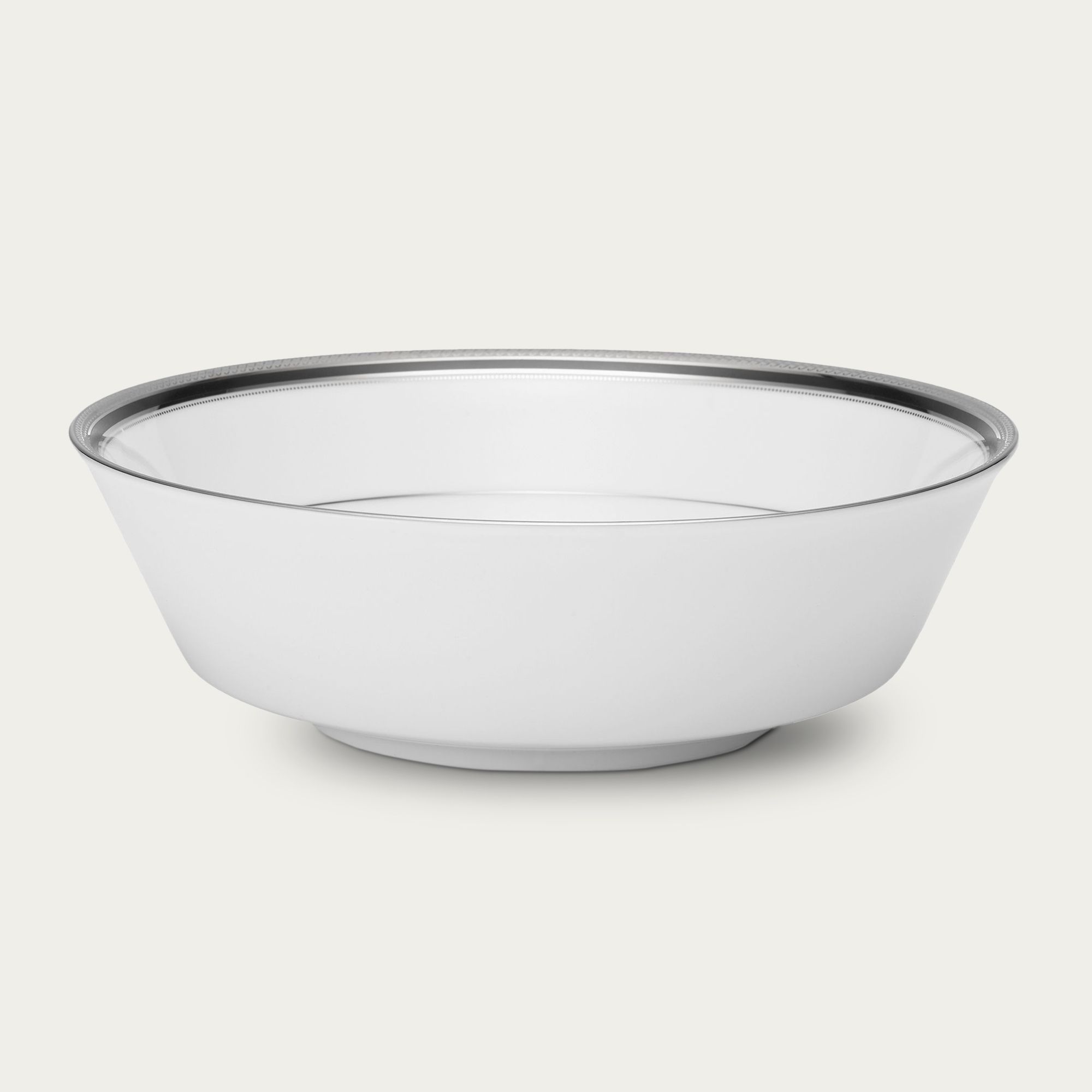 Bát canh (tô canh) tròn 22,7cm dung tích 1.600ml sứ trắng | Noritake Austin Platinum 4360L - 91908