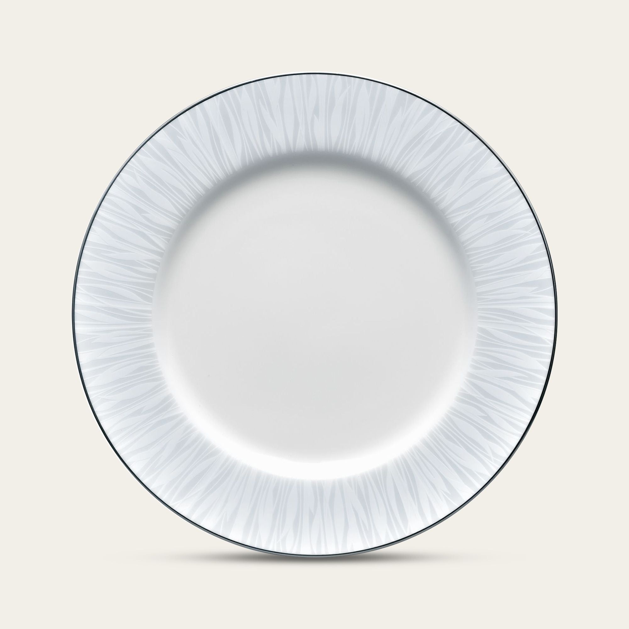 Đĩa tròn cỡ lớn đường kính 26,8cm sứ trắng | Noritake Glacier Platinum 1702L - 91020