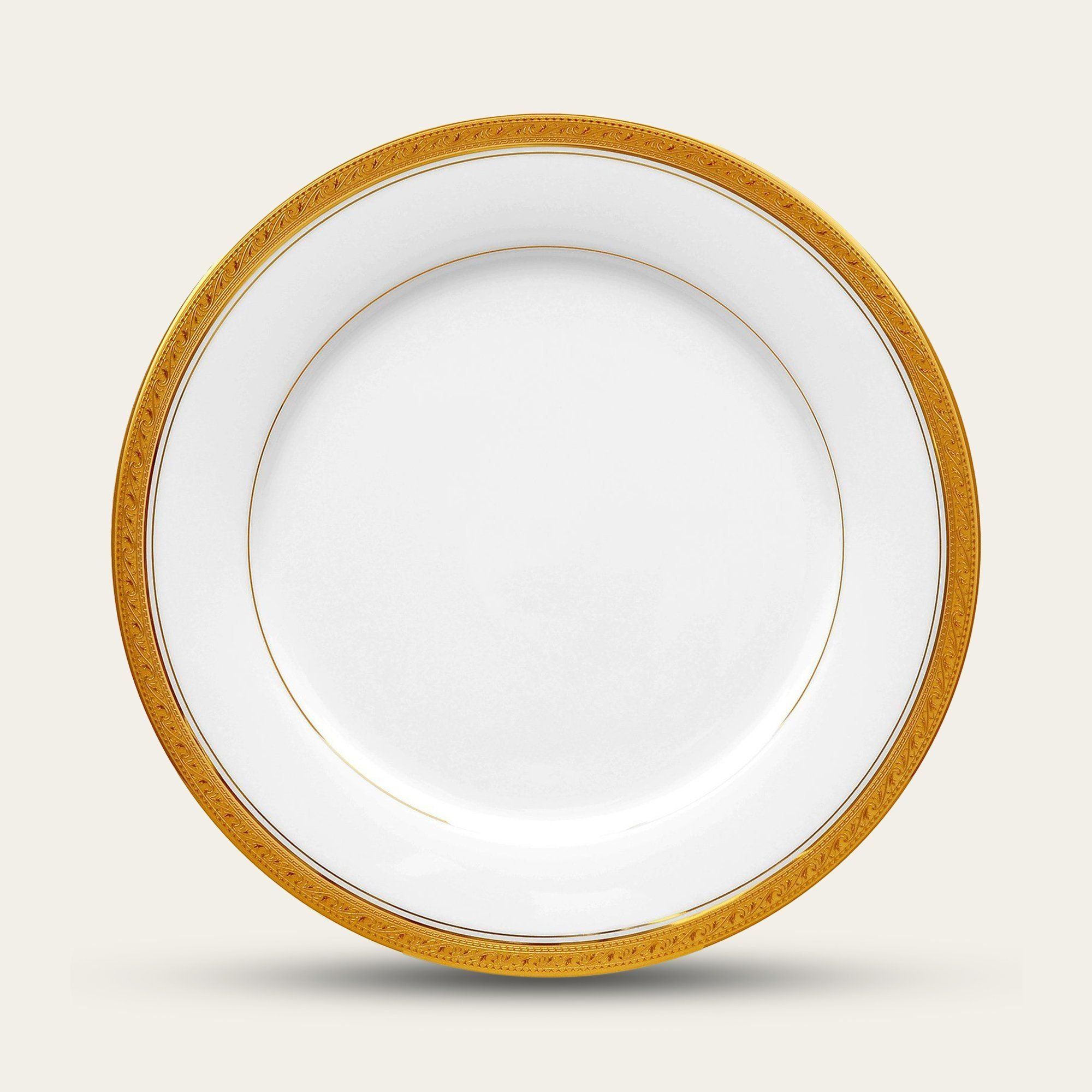 Đĩa tròn cỡ lớn đường kính 26,9cm sứ trắng | Noritake Crestwood Gold 4167L - 91320