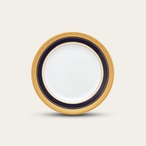  Đĩa tròn cỡ nhỏ đường kính 16,2cm lót bát (chén) cơm sứ trắng | Noritake Crestwood Cobalt Gold 4171L - 91312 