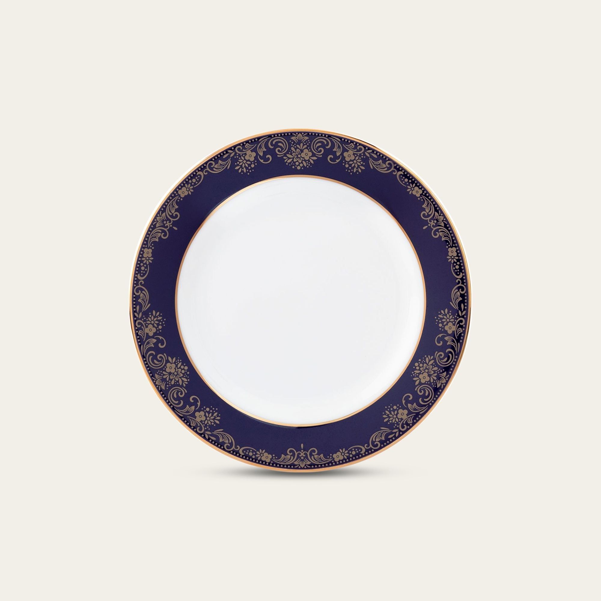 Đĩa tròn cỡ nhỏ đường kính 16,2cm sứ trắng | Noritake Lazurite Gold 4399L - 91312