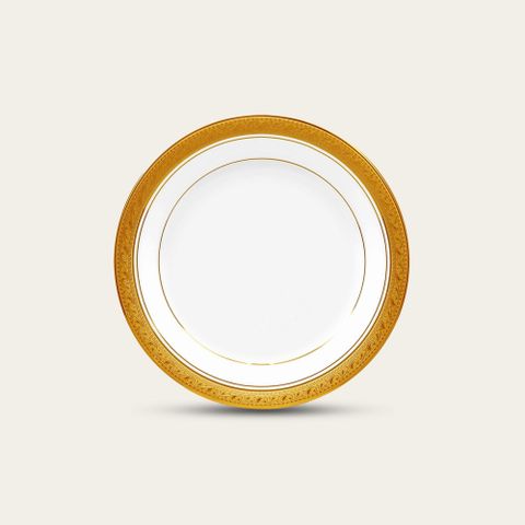  Đĩa tròn cỡ nhỏ đường kính 16,2cm lót bát (chén) cơm sứ trắng | Noritake Crestwood Gold 4167L - 91312 
