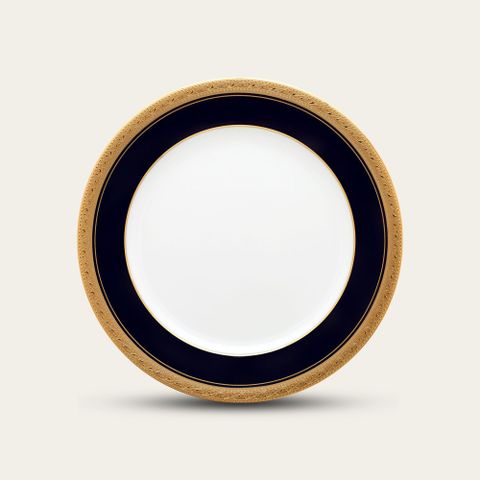  Đĩa tròn cỡ vừa đường kính 21,1cm sứ trắng | Noritake Crestwood Cobalt Gold 4171L - 91311 