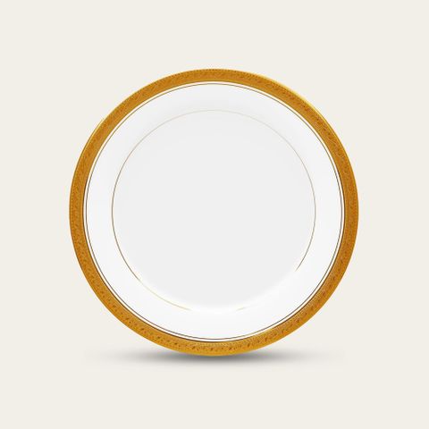  Đĩa tròn cỡ vừa đường kính 21,1cm sứ trắng | Noritake Crestwood Gold 4167L - 91311 