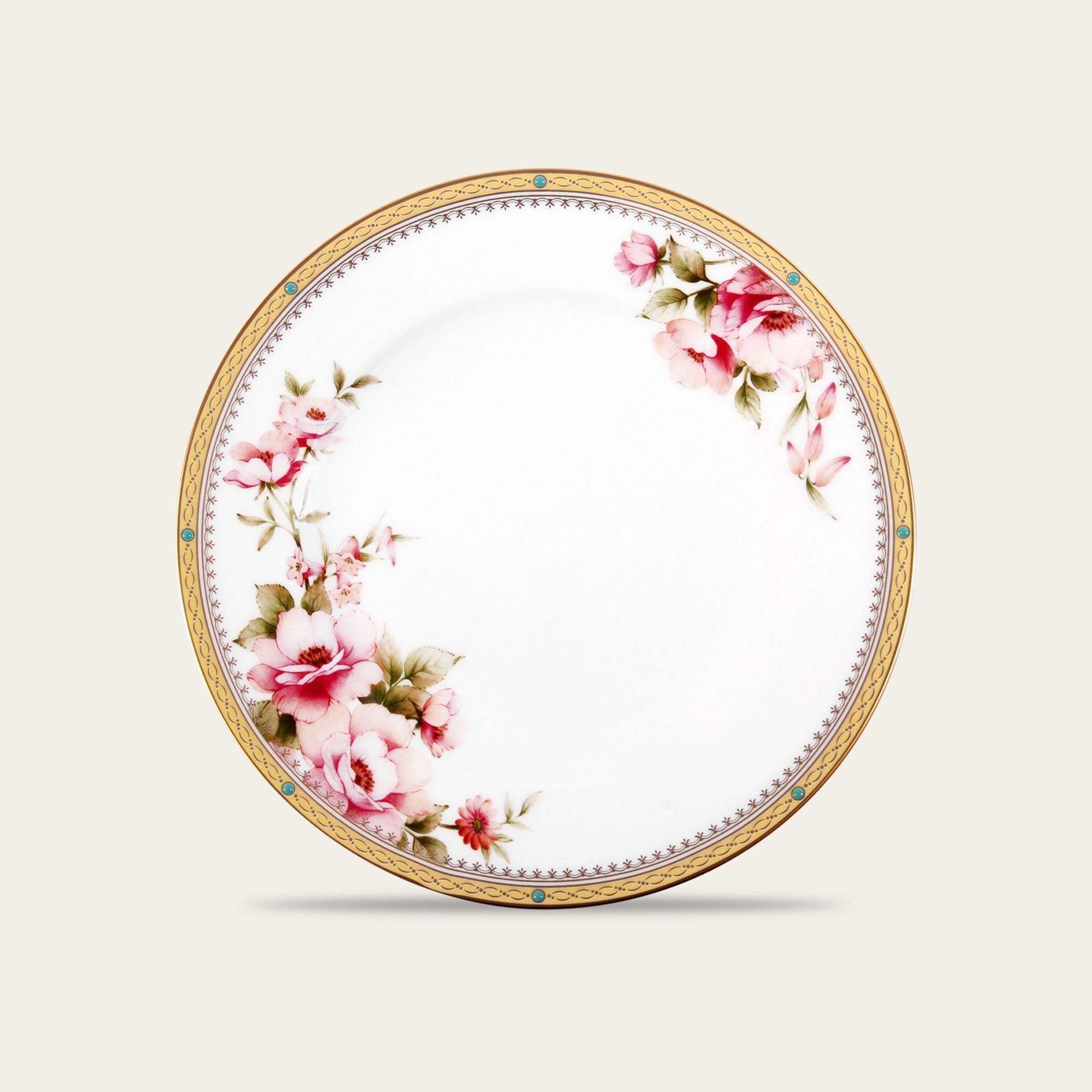 Đĩa tròn cỡ vừa đường kính 21,2cm sứ xương | Noritake Hertford 4861L - 97211