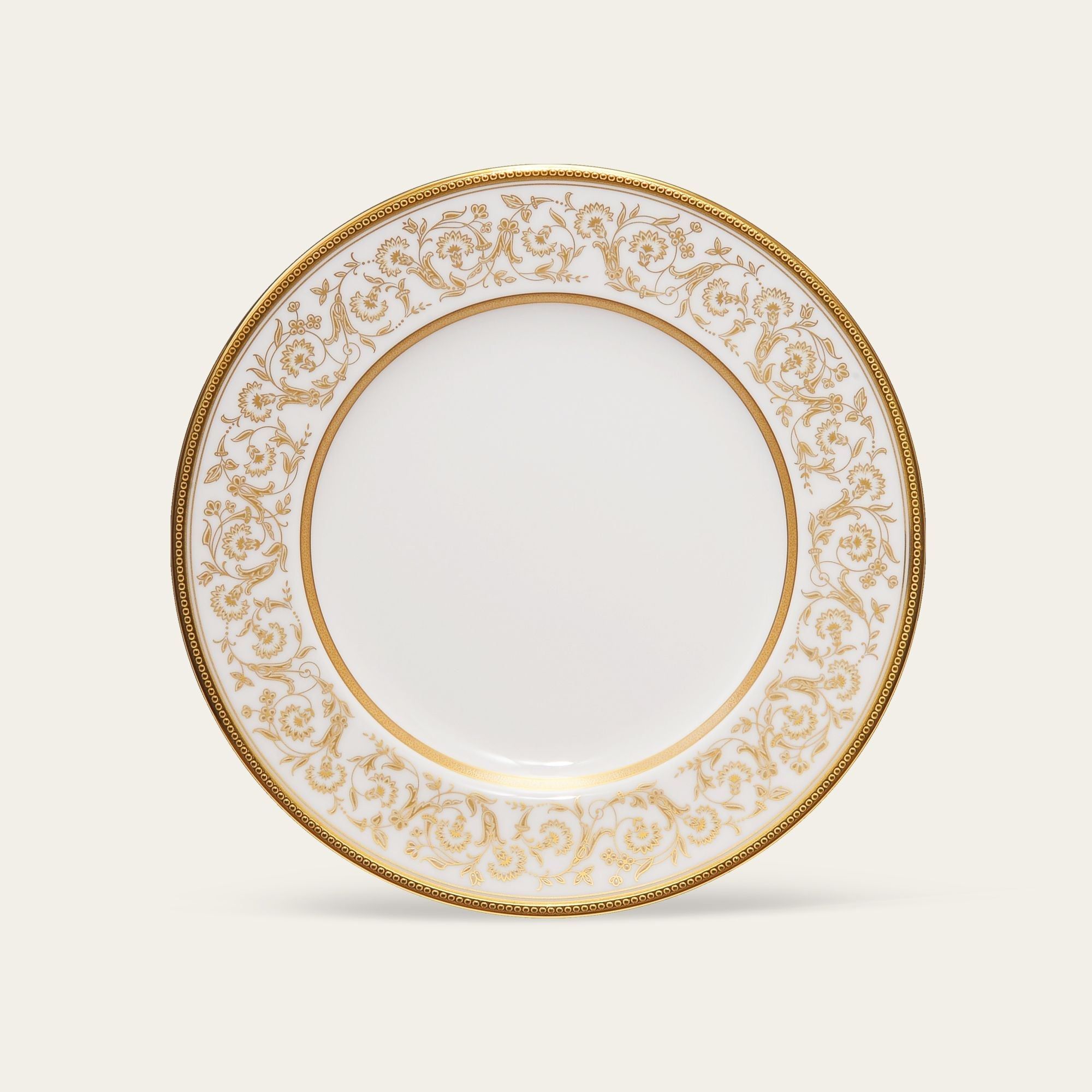 Đĩa tròn cỡ vừa đường kính 21,9cm sứ xương | Noritake Summit Gold 4912L - 97311