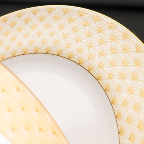  Đĩa tròn cỡ lớn đường kính 26,8cm sứ trắng | Noritake Trocadero Gold 1787L - 91020 