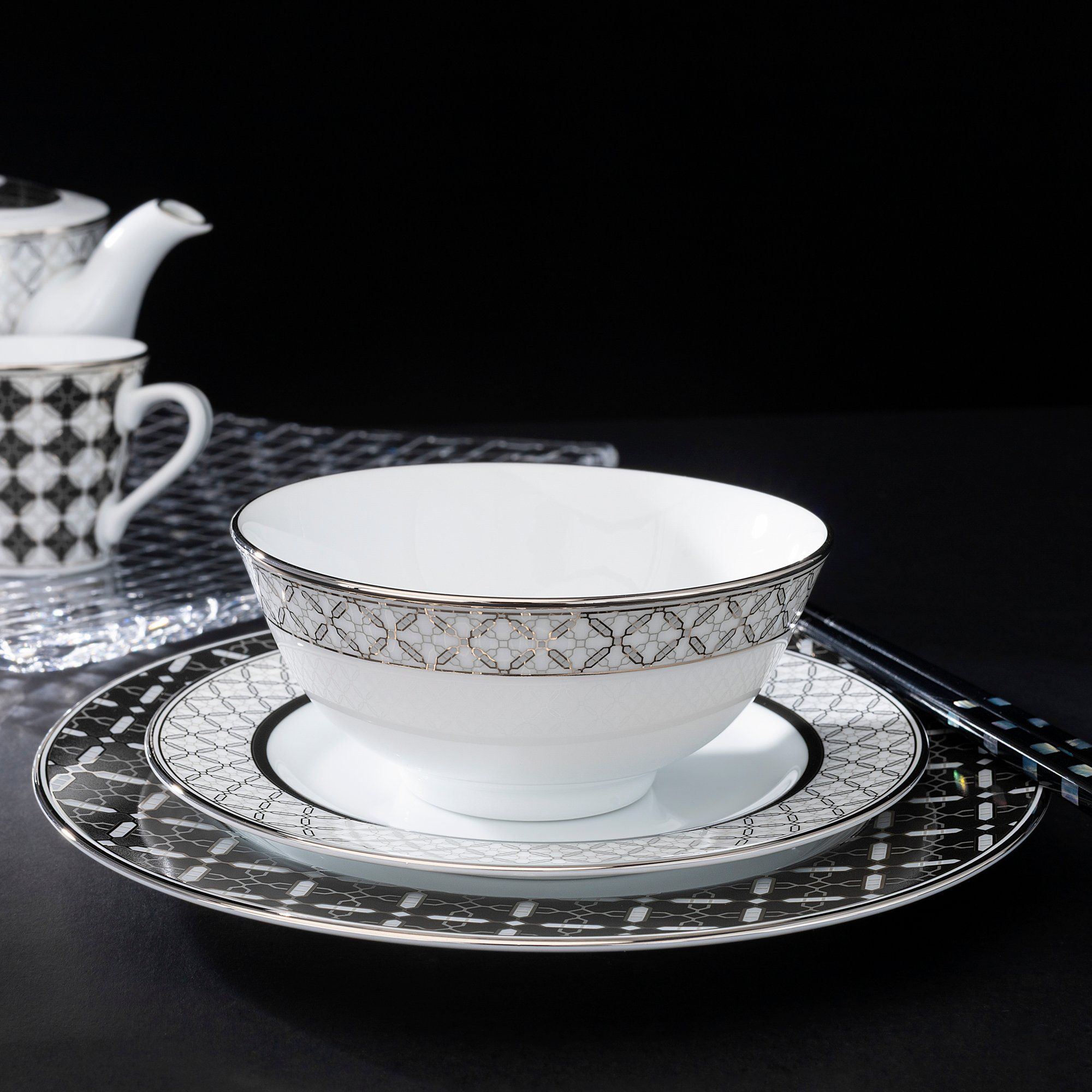 Bát cơm (chén cơm) 12,2cm dung tích 320ml sứ trắng | Noritake City Table 1788L - 91481
