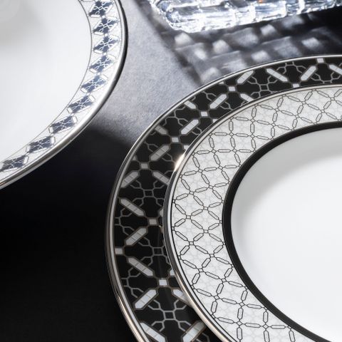  Bộ bát đĩa ăn châu Á đầy đủ 38 món (cho 6 người) sứ trắng | Noritake City Table 1788L - D038AB 