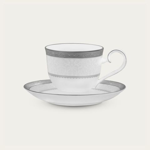  Chén trà (tách trà) dung tích 230ml kèm đĩa lót sứ xương | Noritake Odessa Platinum 4875L - T97217 