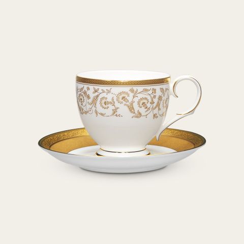  Chén trà (tách trà) dung tích 250ml kèm đĩa lót sứ xương | Noritake Summit Gold 4912L - T50788A 