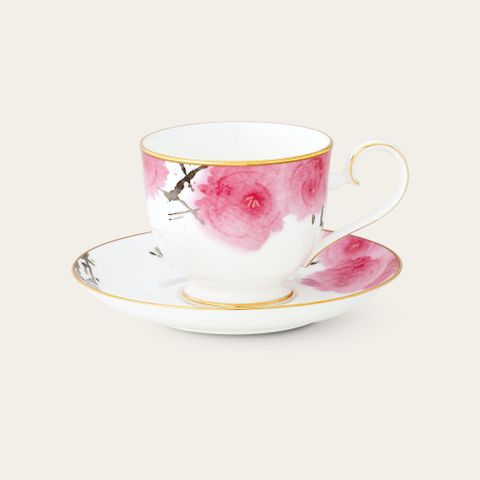  Chén trà (tách trà) dung tích 230ml kèm đĩa lót sứ xương | Noritake Yae 4968L - T97217 