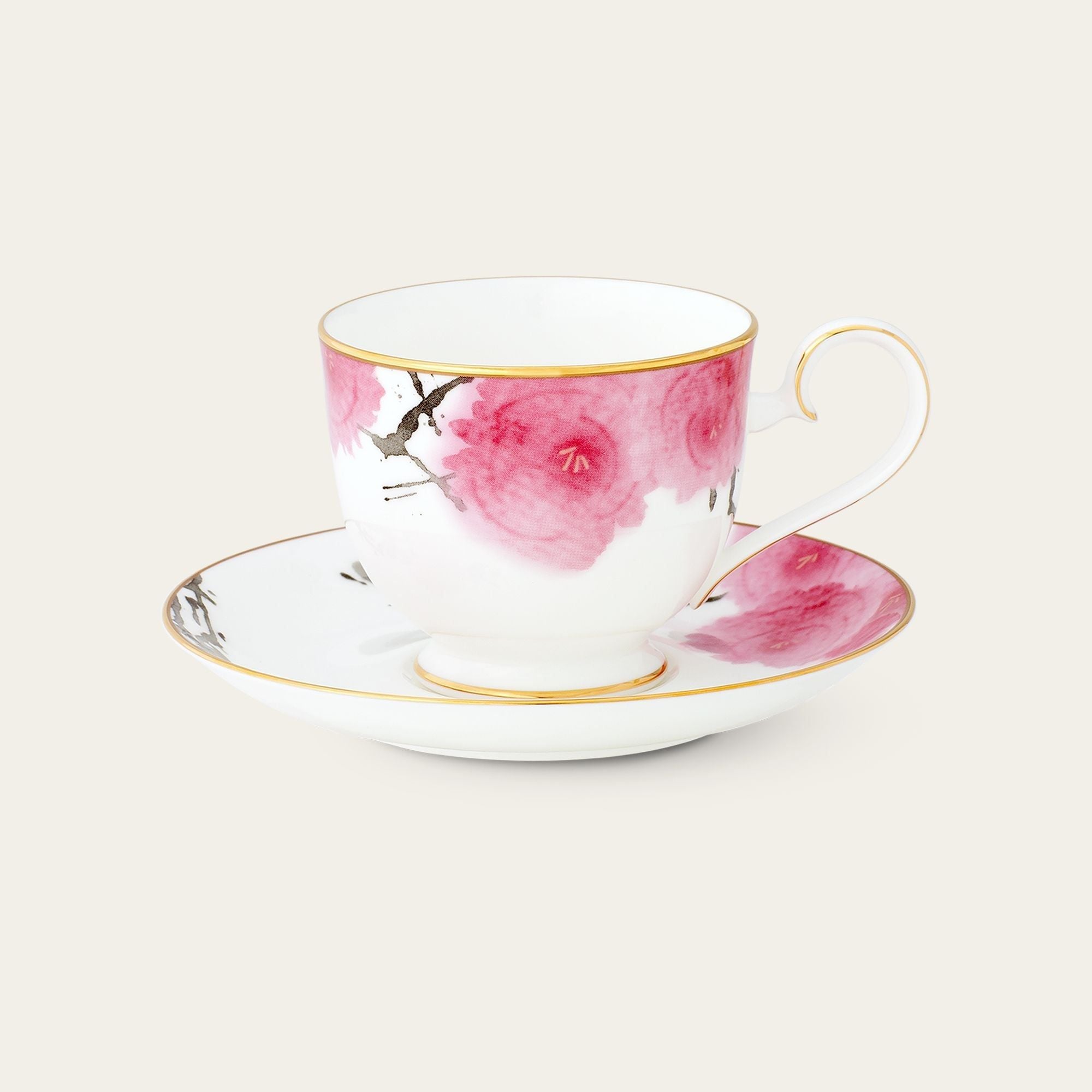 Chén trà (tách trà) dung tích 230ml kèm đĩa lót sứ xương | Noritake Yae 4968L - T97217