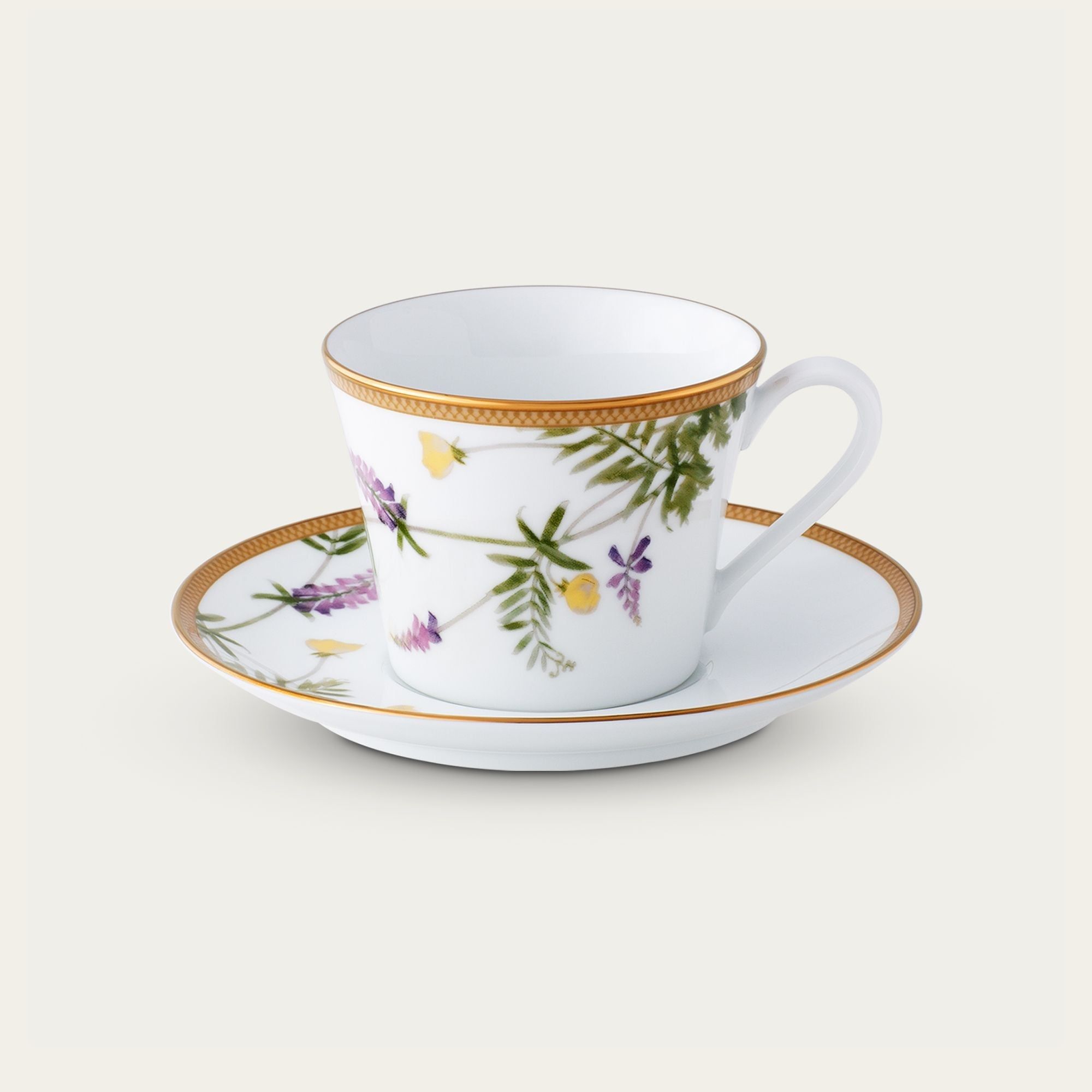 Chén trà (tách trà) dung tích 250ml kèm đĩa lót sứ trắng | Noritake New Morning 1738L - T91185