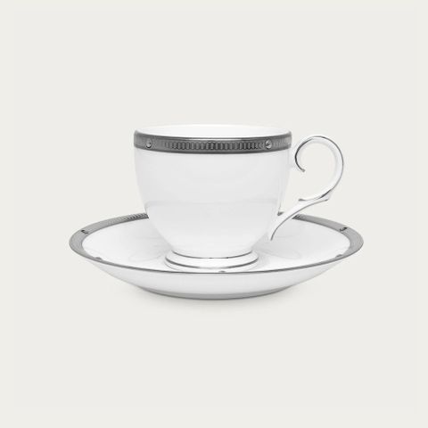  Chén trà (tách trà) dung tích 250ml kèm đĩa lót sứ xương | Noritake Rochelle Platinum 4795L - T50788A 