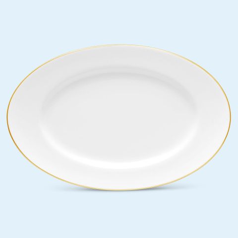  Đĩa Oval cỡ vừa (MD) dài 36,8cm sứ xương | Noritake Accompanist 4886-1L - 97244 