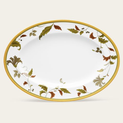  Đĩa Oval cỡ vừa (MD) dài 36,8cm sứ xương | Noritake Islay 4885L - 97244 