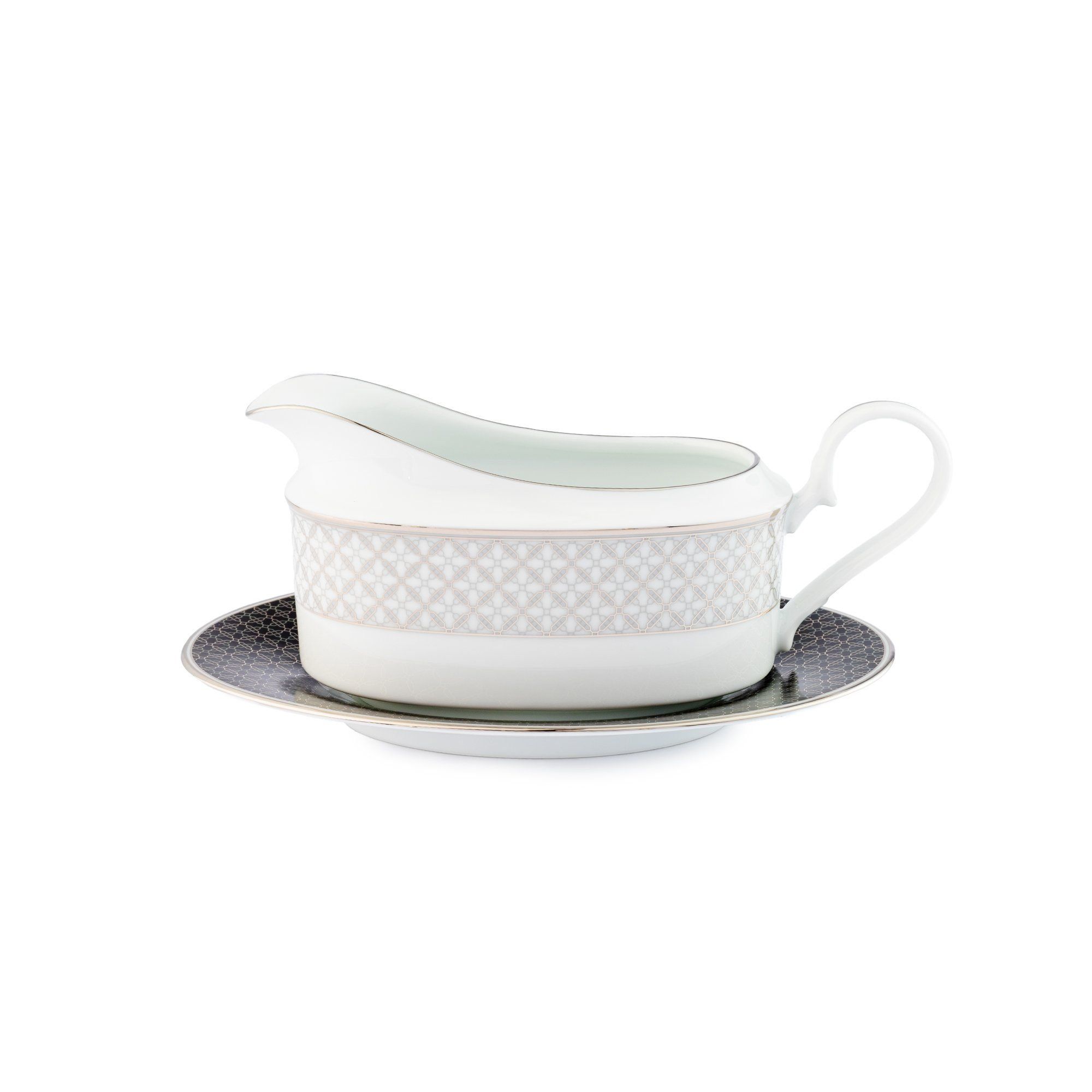 Bình (hũ) đựng nước xốt dung tích 500ml kèm đĩa lót | Noritake City Table 1788L - 91048
