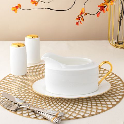  Bộ đĩa ăn kiểu Âu 22 món (cho 6 người) sứ xương | Noritake Accompanist 4886L - D024AP 