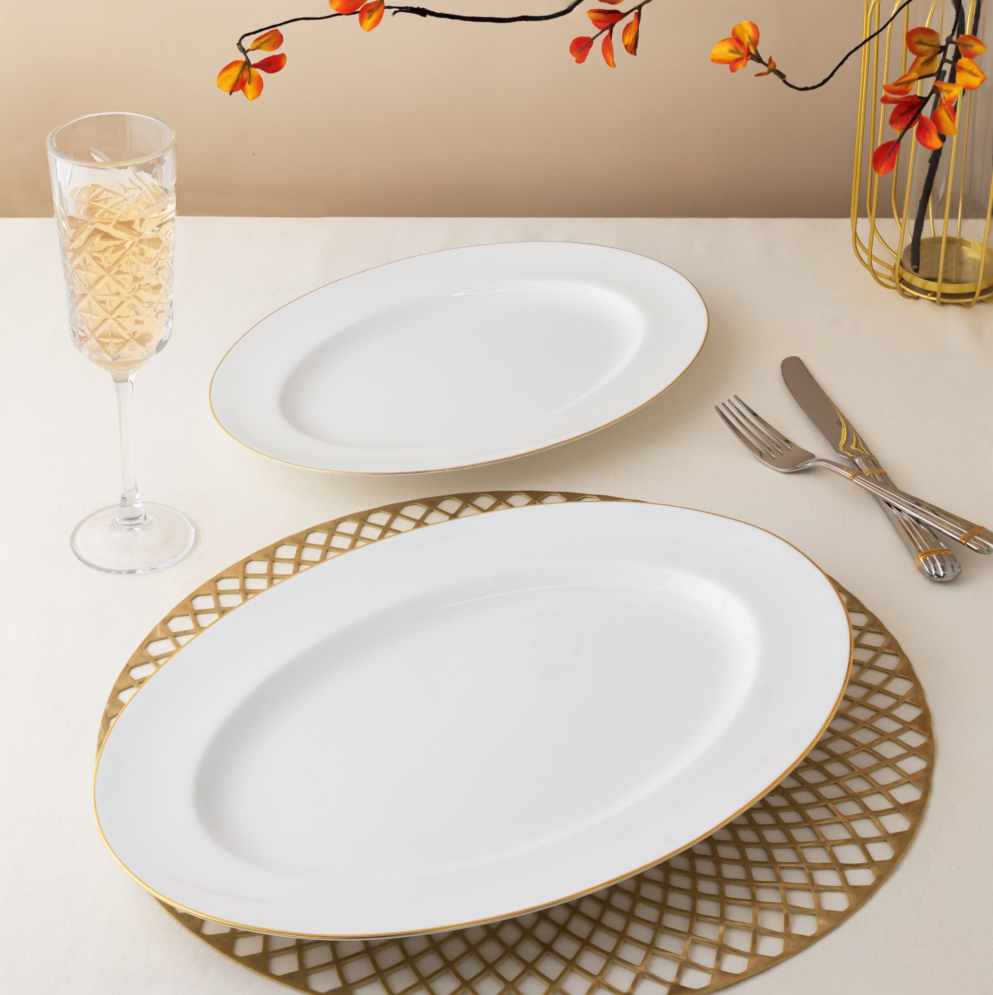 Bộ bát đĩa ăn châu Á cơ bản 22 món (cho 6 người) sứ xương | Noritake Accompanist 4886L - D022AB