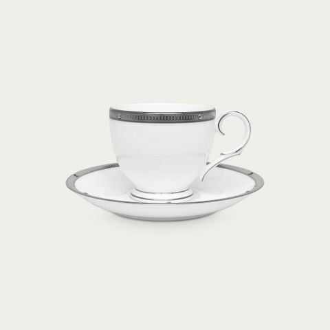  Chén trà (tách trà) nhỏ dung tích 105ml kèm đĩa lót sứ xương | Noritake Rochelle Platinum 4795L - T50792A 