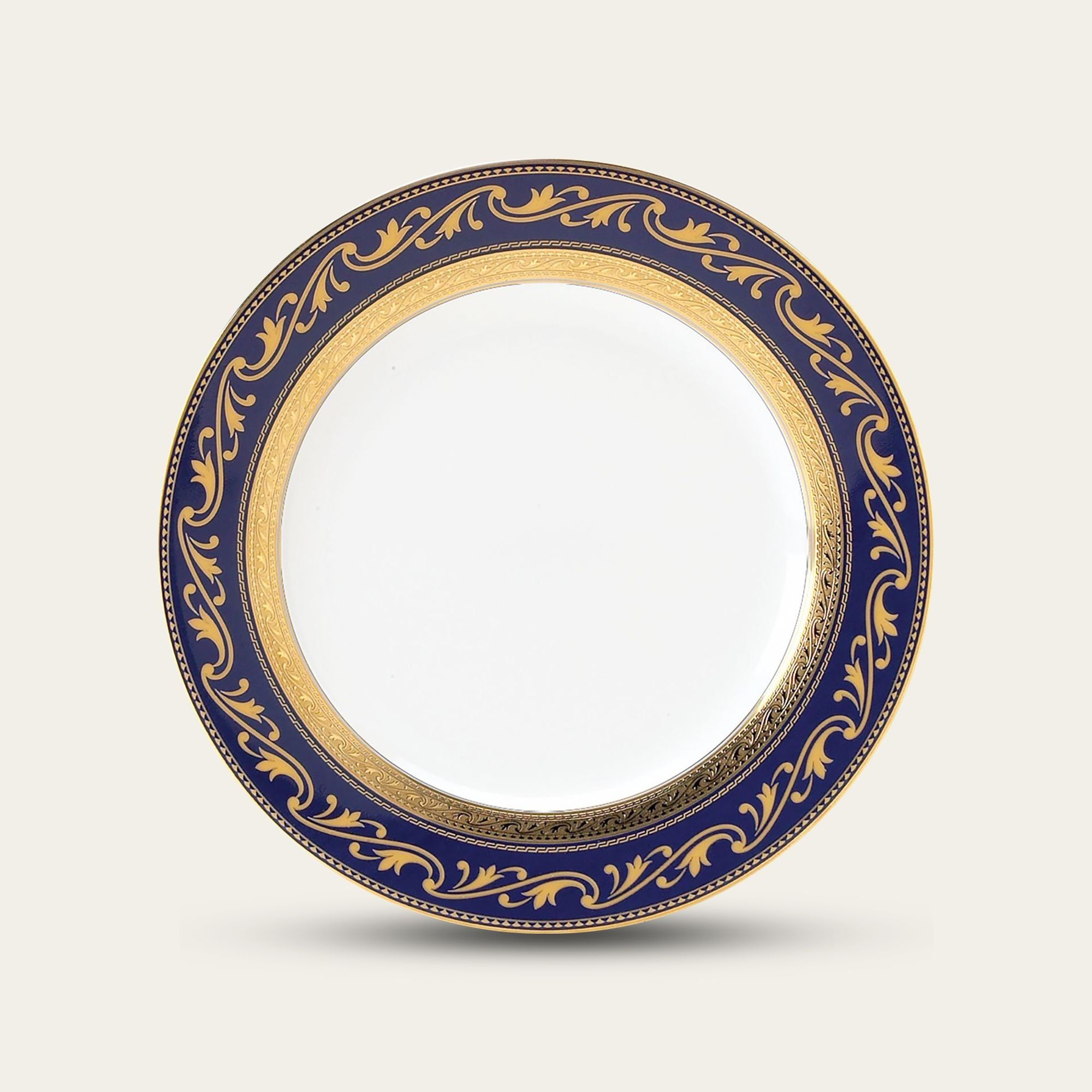 Đĩa tròn cỡ vừa (loại đặc biệt) đường kính 23,1cm sứ trắng | Noritake Crestwood Cobalt Gold 4171-1L - 91316