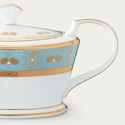  Ấm trà (bình trà) 1.440ml sứ xương Nhật Bản | Noritake Georgian Turquoise 4857J - 59523 