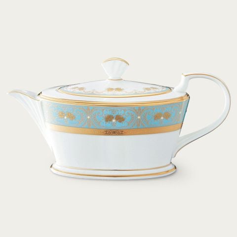  Ấm trà (bình trà) 1.440ml sứ xương Nhật Bản | Noritake Georgian Turquoise 4857J - 59523 