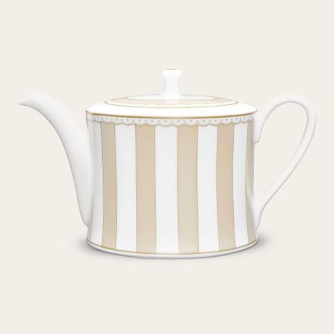  Ấm trà (bình trà) dung tích 1.075ml sứ trắng | Noritake Carnivale Champagne M-619L - 91124 
