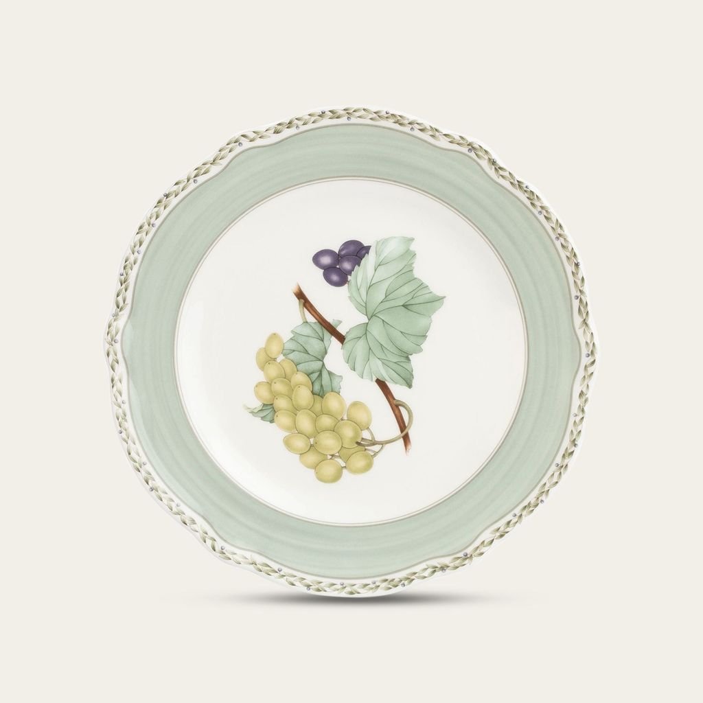  Đĩa tròn cỡ vừa màu xanh đường kính 22cm sứ xương | Noritake Orchard Garden 4911-1L - 97811 