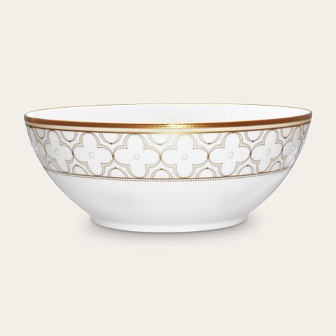  Bát canh (tô canh) tròn 22,4cm dung tích 1.950ml sứ xương | Noritake Trefolio Gold 4945L - 97382 