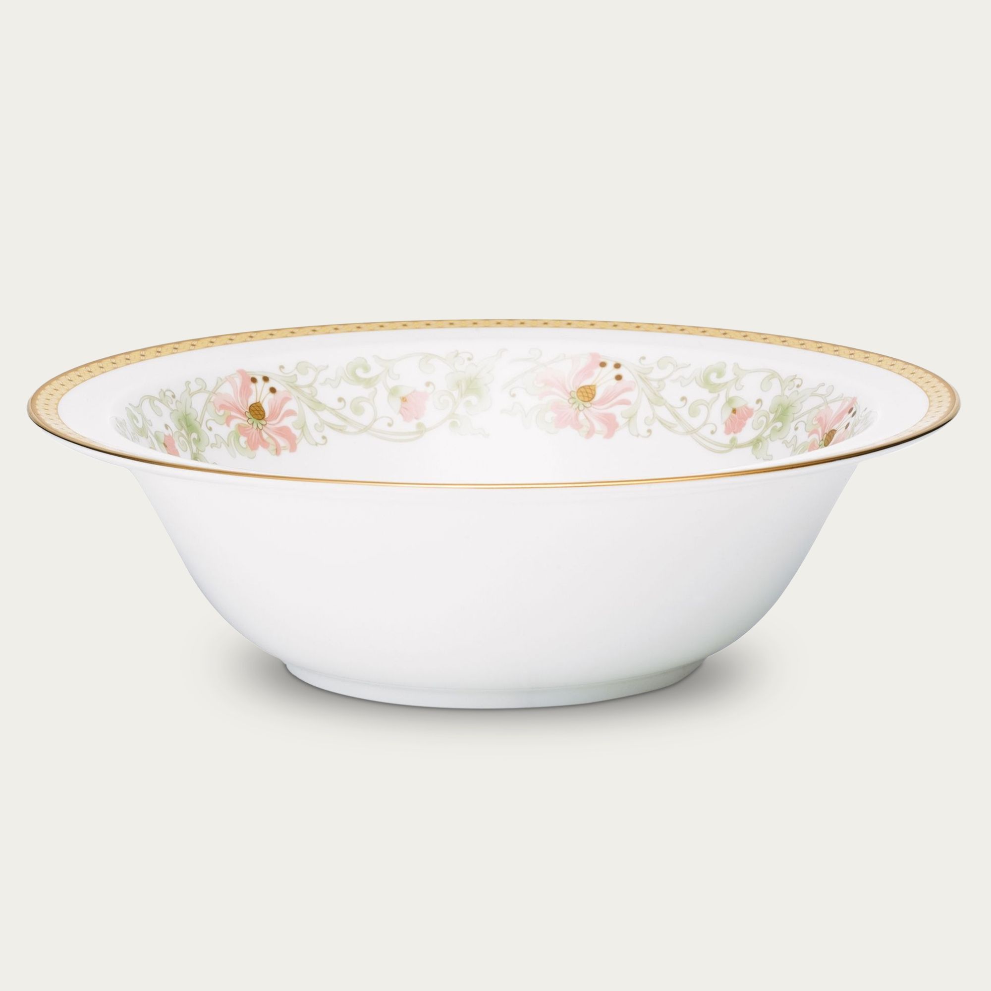 Bát canh (tô canh) tròn 24,4cm dung tích 1.120ml sứ xương | Noritake Blooming Splendor 4892L - 97208