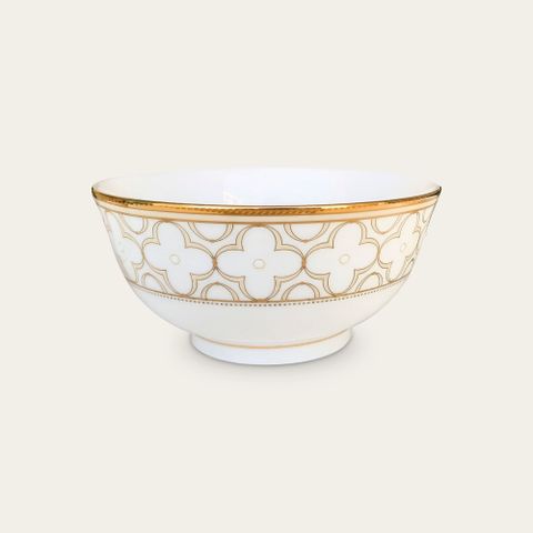  Bát mỳ (tô mỳ) đường kính 16,1cm dung tích 880ml sứ xương | Noritake Trefolio Gold 4945L - 50192A 