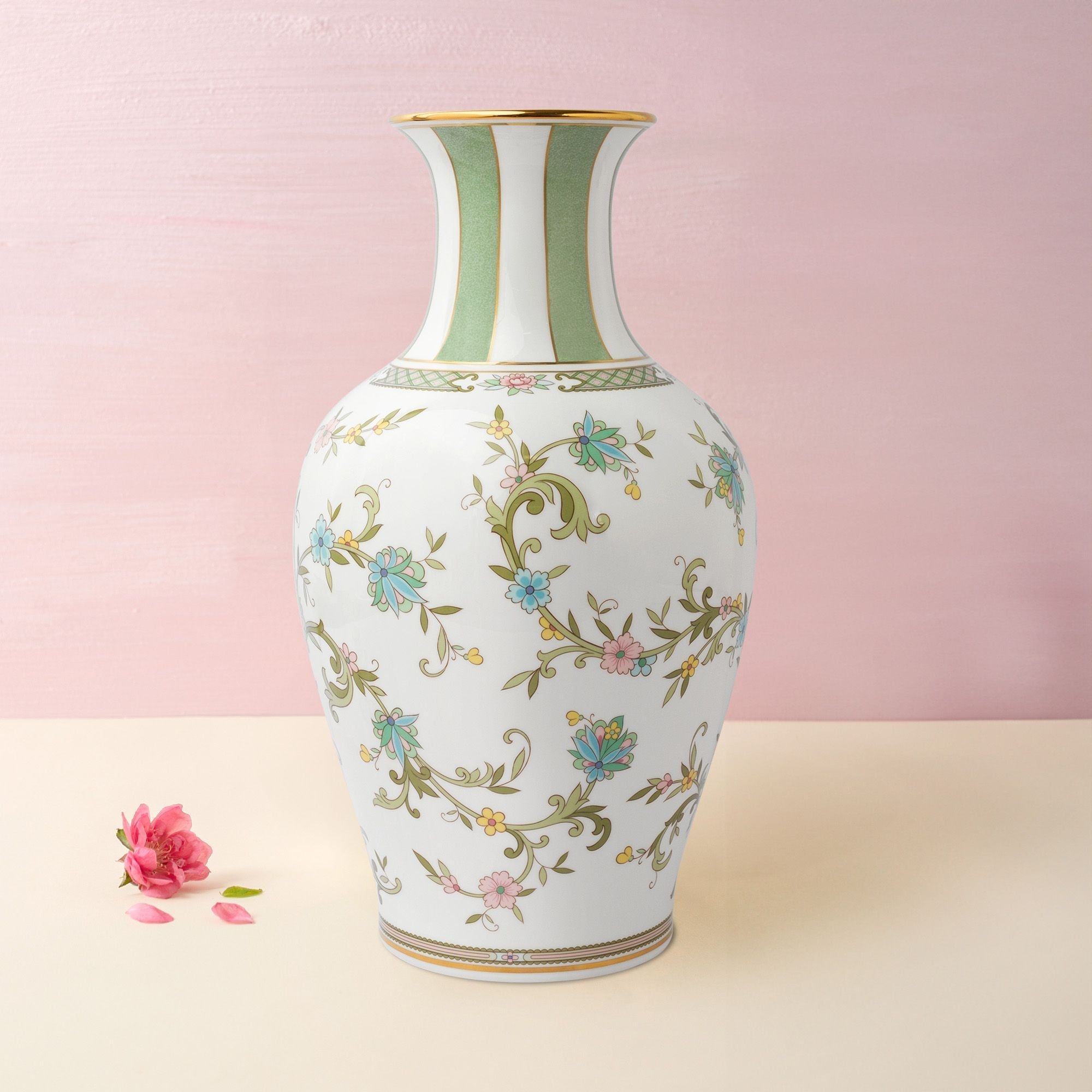 Bình hoa trang trí cao cấp 37cm sứ xương nhập khẩu Nhật Bản | Noritake Yoshino 9983J - T53828