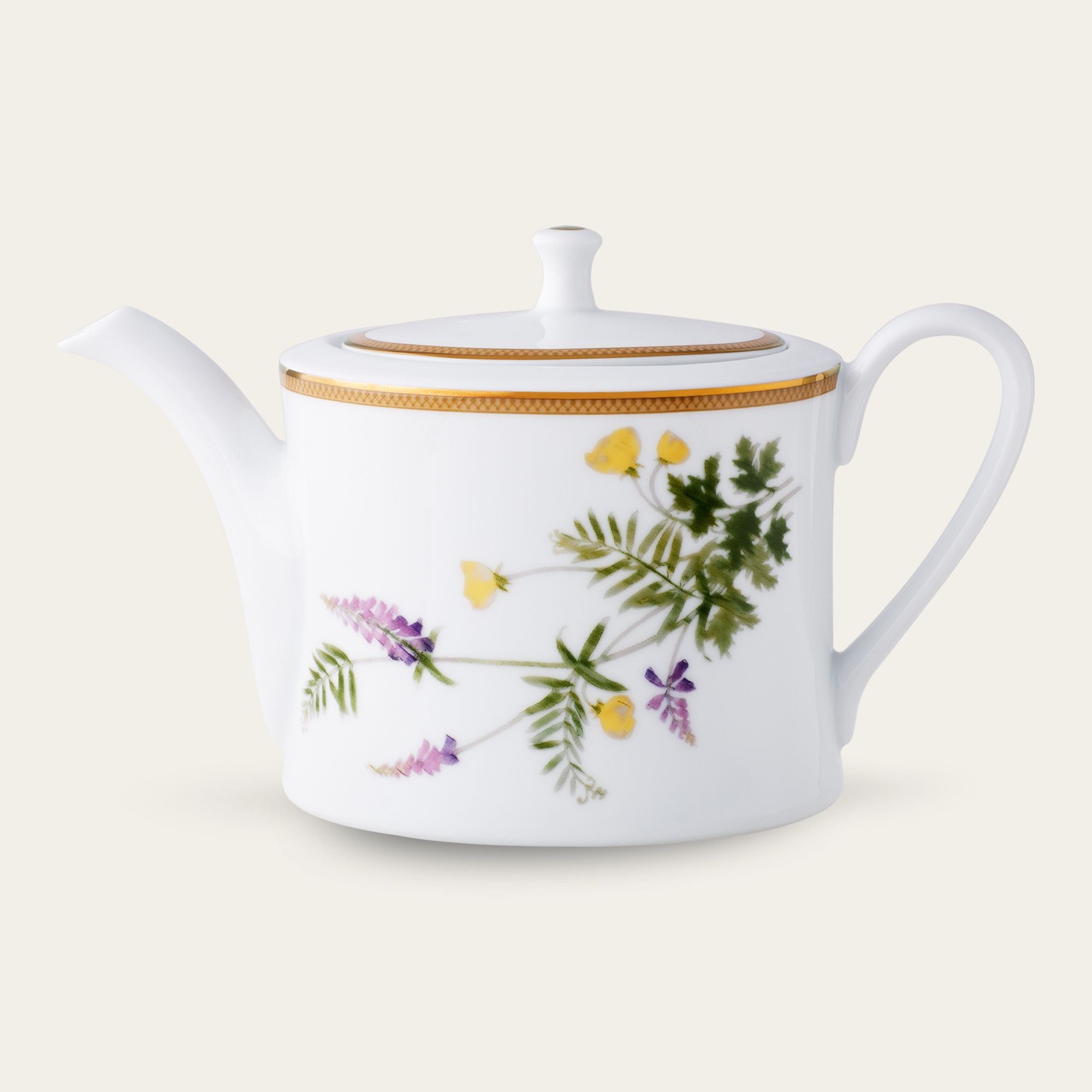 Ấm trà (bình trà) dung tích 1.075ml sứ trắng | Noritake New Morning 1738L - 91124