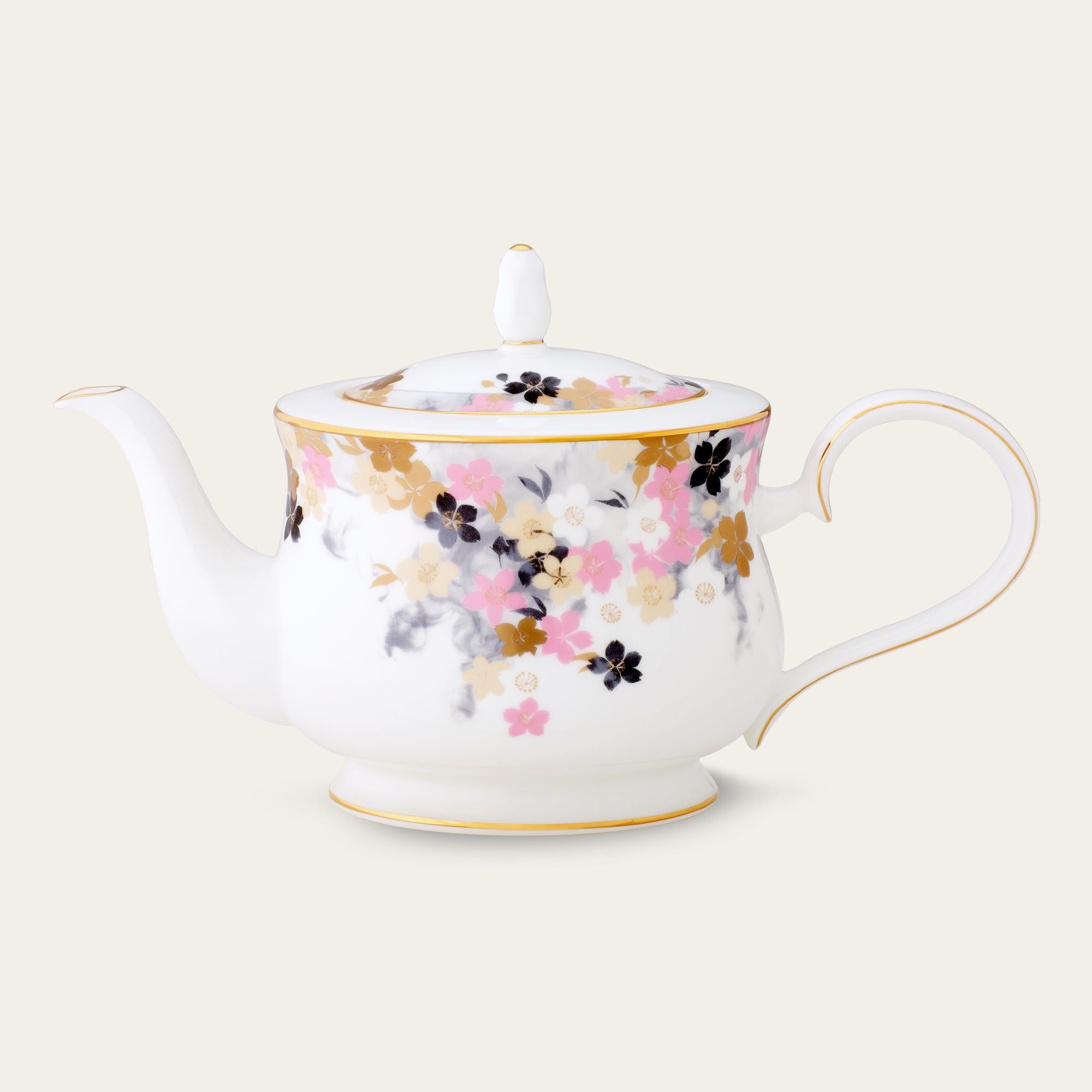 Ấm trà (bình trà) dung tích 1.300ml sứ xương | Noritake Moonlit Blossoms 4969L - 97223