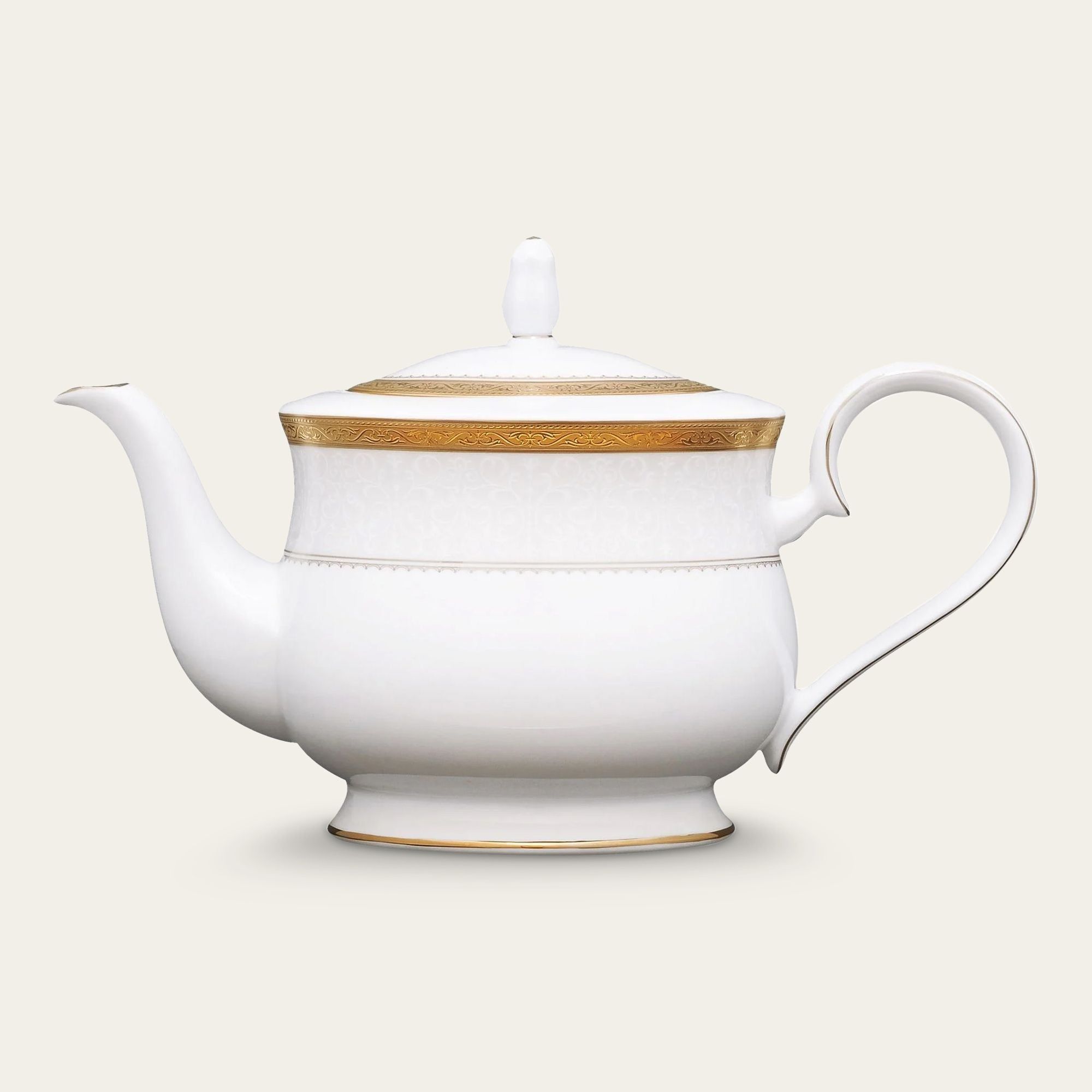 Ấm trà (bình trà) dung tích 1.300ml sứ xương | Noritake Odessa Gold 4874L - 97223
