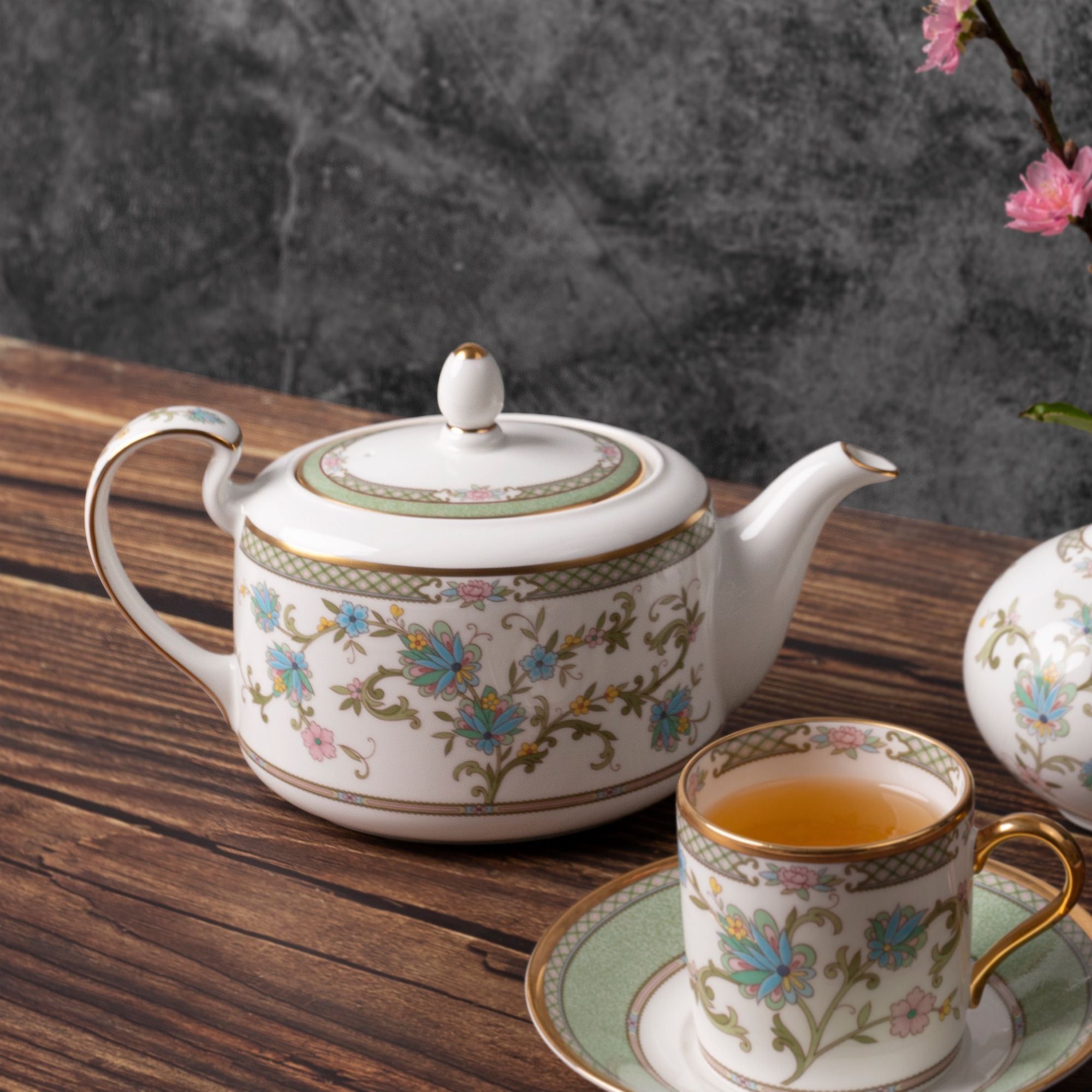 Ấm trà (bình trà) nhỏ 600ml sứ xương Nhật Bản cao cấp | Noritake Yoshino 9983J - T59833