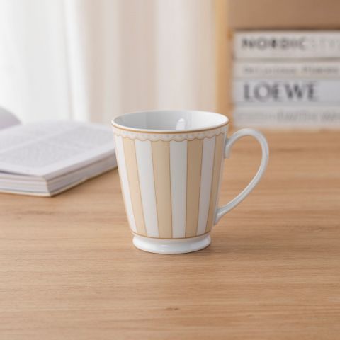  Cốc (ly) uống nước, cà phê dung tích 370ml sứ trắng | Noritake Carnivale Champagne M-619L - T91058K 