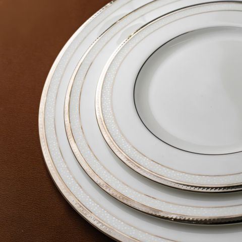  Bộ bát đĩa ăn châu Á đầy đủ 38 món (cho 6 người) sứ xương Nhật Bản | Noritake Champagne Pearls 4811J - D038AA 