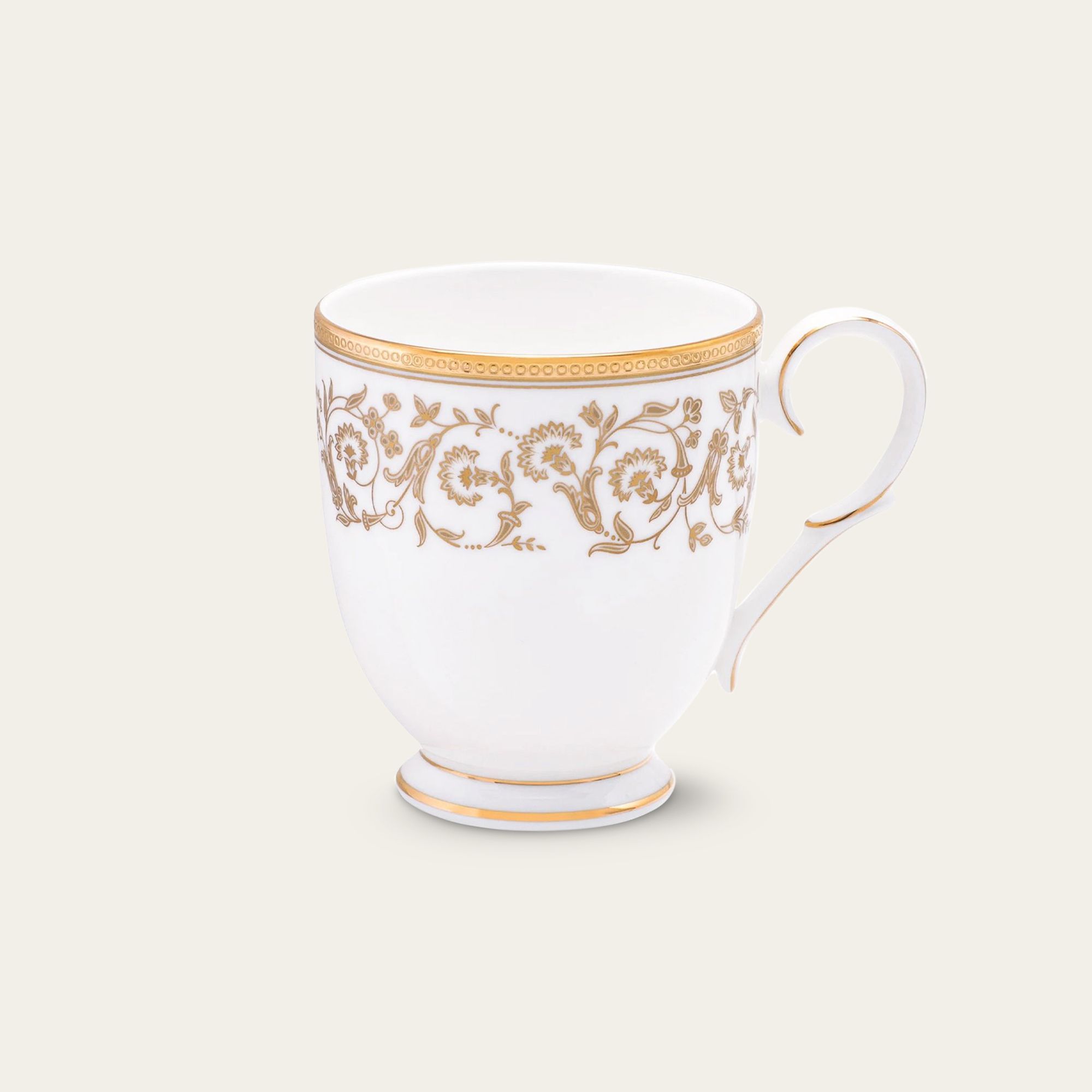 Cốc (ly) uống nước, cà phê dung tích 320ml sứ xương | Noritake Summit Gold 4912L - T50755A