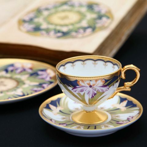  Chén trà (tách trà) dung tích 130ml kèm đĩa lót sứ xương Nhật Bản | Noritake Wabana 4662-1J - T52401 