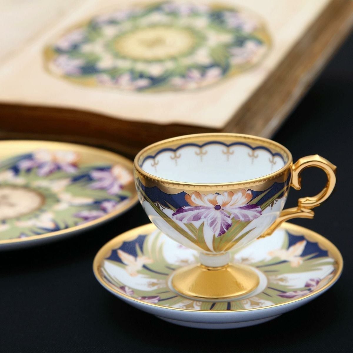 Chén trà (tách trà) dung tích 130ml kèm đĩa lót sứ xương Nhật Bản | Noritake Wabana 4662-1J - T52401