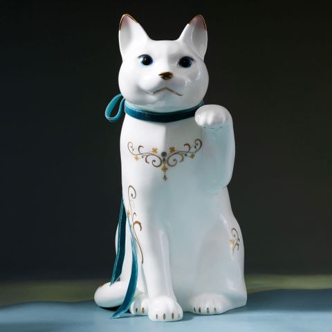  Tượng sứ mèo may mắn cao 26,3cm sứ xương cao cấp Nhật Bản | Noritake Fortune Cat AC452 - T54550 