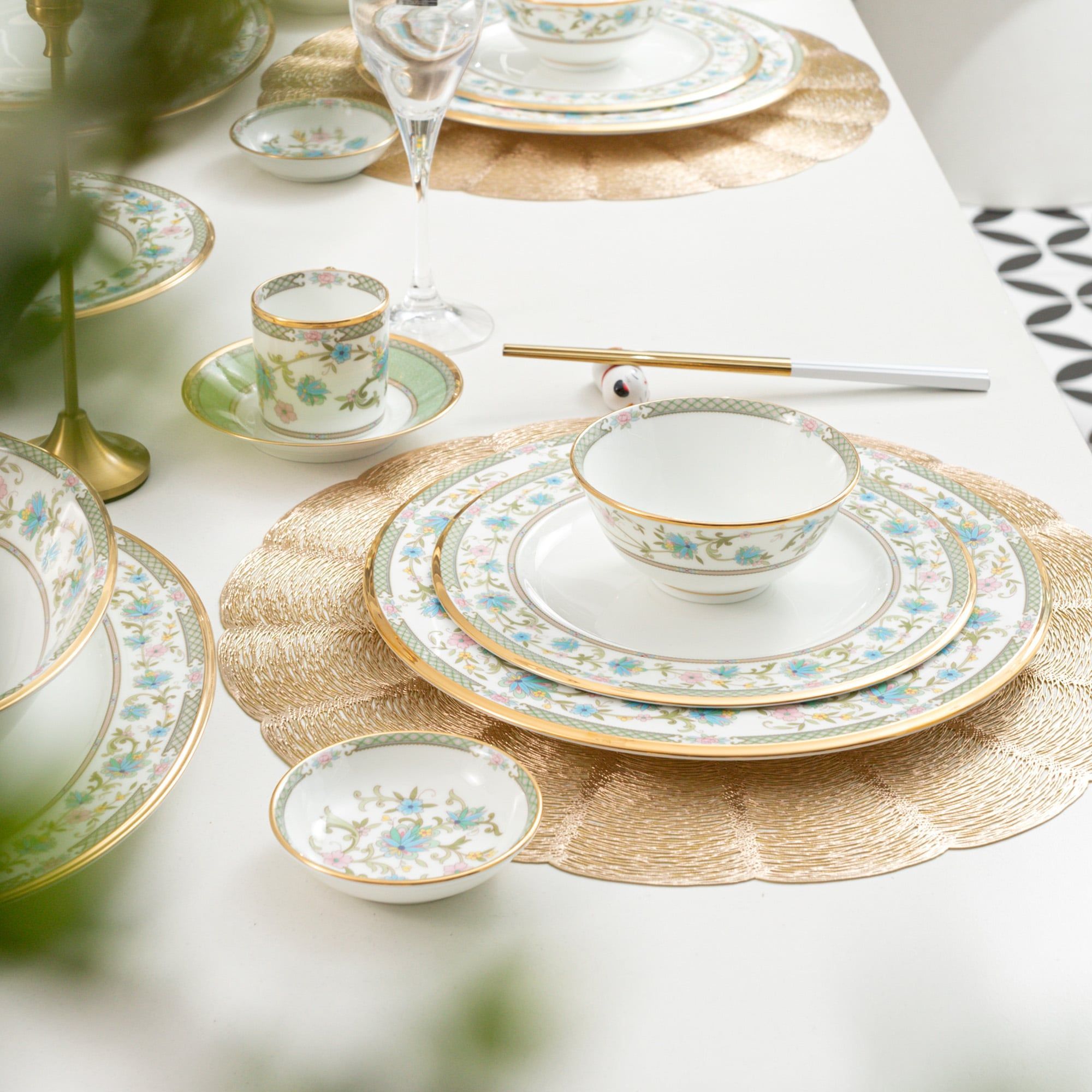 Đĩa tròn cỡ lớn đường kính 27,6cm sứ xương Nhật Bản | Noritake Yoshino 9983J - 59520