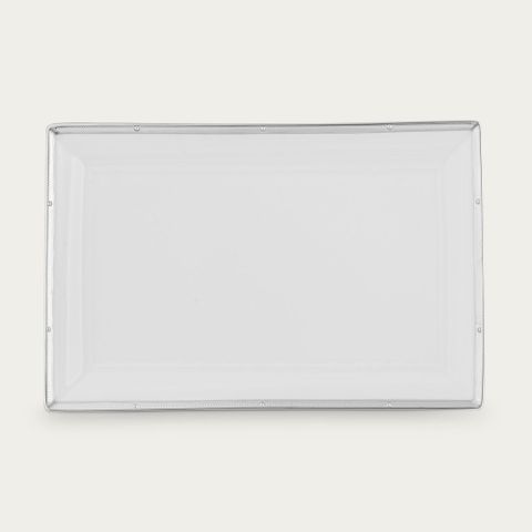  Đĩa hình chữ nhật dài 29,1cm sứ xương | Noritake Rochelle Platinum 4795L - 50985A 